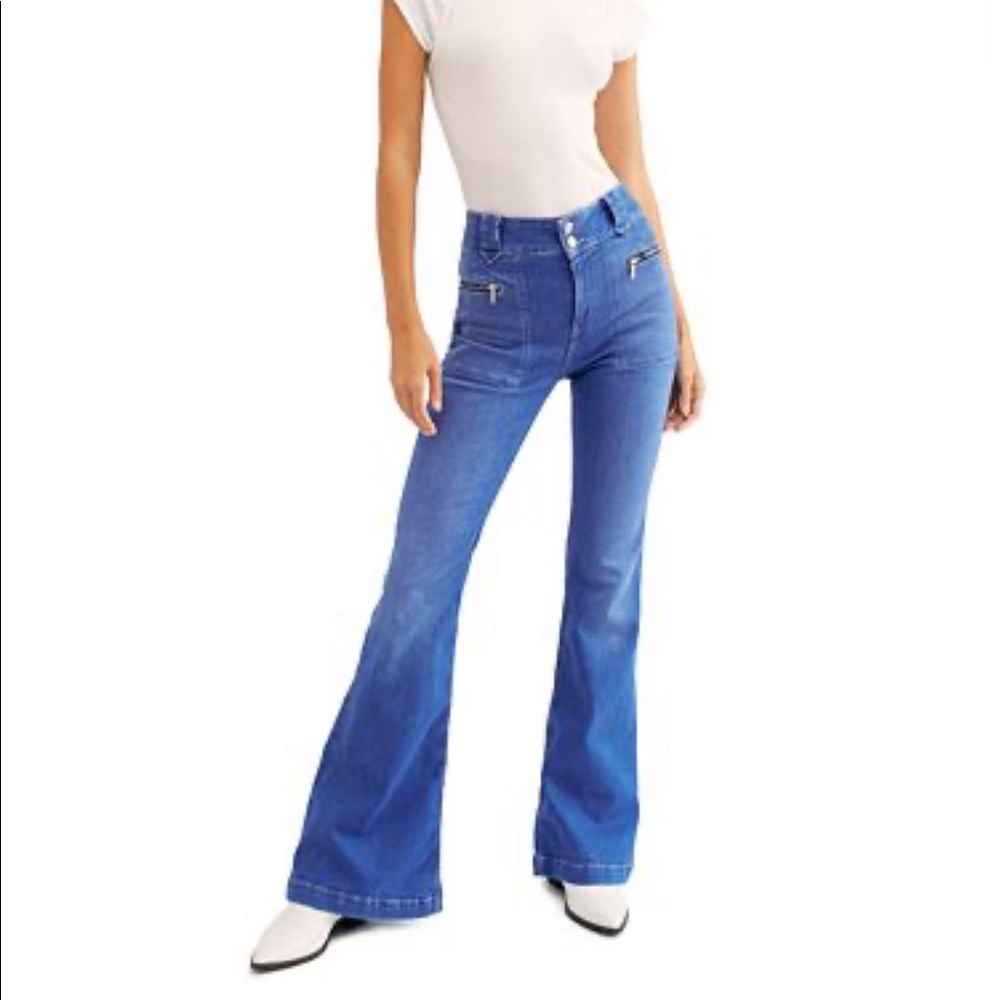Free People Layla High-Rise Flare Jeans